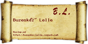 Buzeskó Lelle névjegykártya